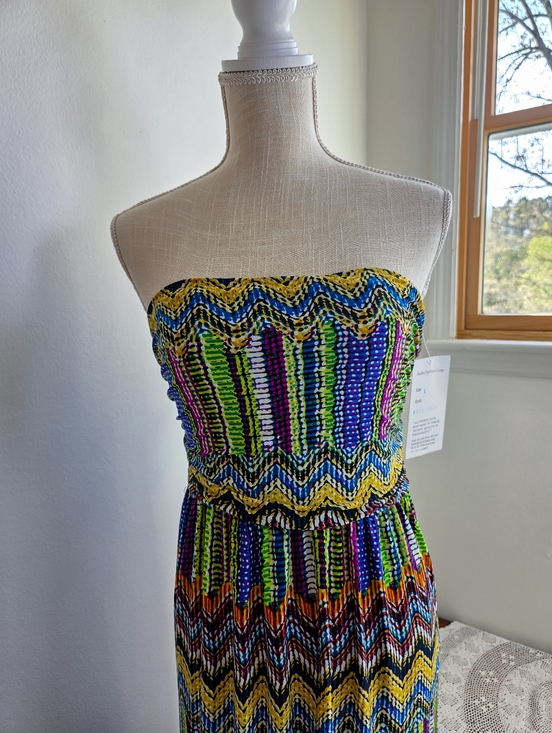 Vintage Y2K Mlle Gabrielle Strapless Maxi Boho Dress - Picture 4 of 6